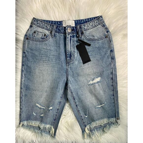 One Teaspoon Salty Dog Cut Off Trucker Shorts - Picture 6 of 13